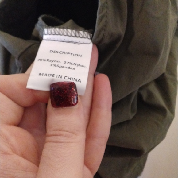 NWT Vigorics wide leg green overalls size xl - Picture 4 of 4